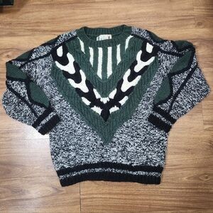 Vintage 1987 NOVO Chunky Hand Knit Mohair Knit Oversize Sweater Large